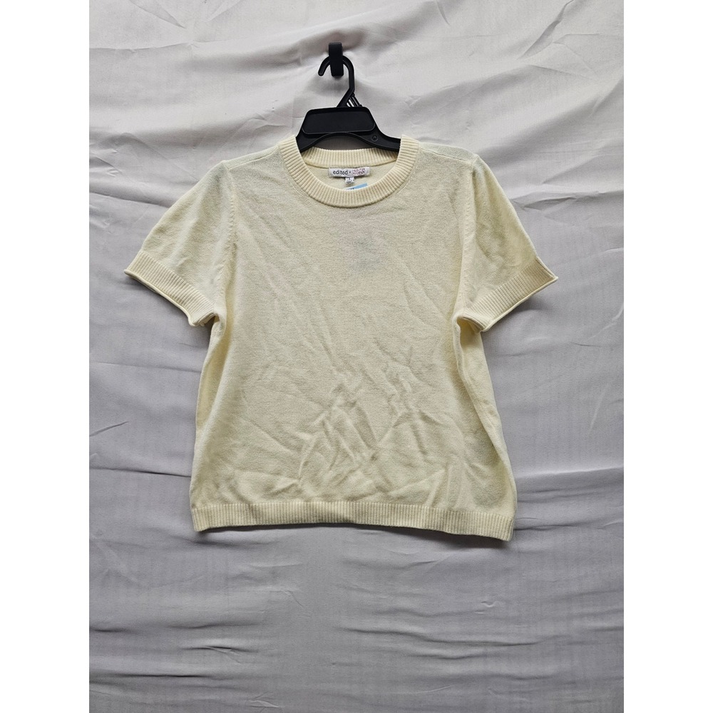 Hunter McGrady Womens Relaxed Pullover Sweater Yellow Acrylic Casual Size Large